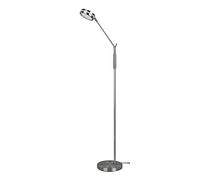 Trio, Lámpara de pie, Franklin incl. 1 x LED,SMD,6,5 Watt,2700+3200+4000K,650 Lm. Metal, Negro, Cuerpo: Metal, Níquel mate A:23,0cm, A:133,0cm, P:41,0cm Regulador con sensor,Función de memoria,IP20