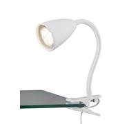 Trio Lámpara de pinza Wanda 202620131, blanco metálico mate, excl. 1x GU10, brazo flexible