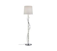 Trio Leuchten 422970206 Cannes II - Lámpara LED de pie (1 bombilla E27, incluye 1 bombilla LED de 15,5 W), color cromo y aluminio