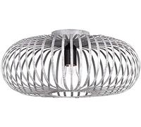 Trio Leuchten 606900161 Johann a + + to E, Plafón gris envejecido, Metal, E27, 40 x 40 x 17 cm