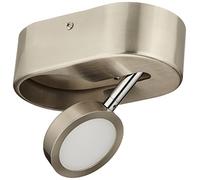 Trio Leuchten 829910107 Havanna a, - Lámpara de pared LED, metal, 6 Watts, integrado, Níquel Mate, 10 x 18 x 16 cm