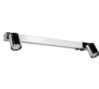 Trio Leuchten Aplique de baño LED ENRICO 281470306, metal cromado, 6,5 vatios LED, excl. 2x GU10, color de luz ajustable