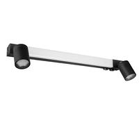 Trio Leuchten Aplique de baño LED ENRICO 281470332, Metal negro mate, LED de 6,5 vatios, excl. 2x GU10, color de luz ajustable