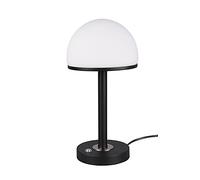 Trio Leuchten Berlin 527590132 - Lámpara de mesa LED (metal negro mate, cristal blanco, 4 toques)