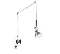 Trio Leuchten Carlotta 305170107 - Lámpara colgante (metal níquel mate, cable de 6 m, no incluye 1 bombilla GU10)