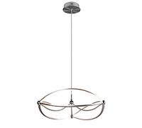 Trio Leuchten Charivari 321210107 - Lámpara colgante led (metal níquel mate, incluye 42 W, regulador de intensidad)