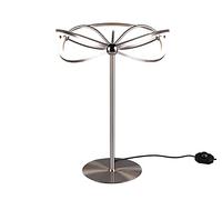 Trio Leuchten Charivari 521210107 - Lámpara de mesa led (metal y níquel mate, incluye bombilla LED de 26 W, regulador de intensidad)