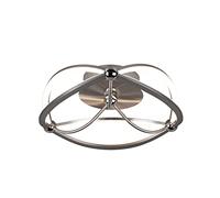 Trio Leuchten Charivari 621210107 - Lámpara led de techo (metal y níquel mate, incluye bombilla LED de 20 W, regulador de intensidad)