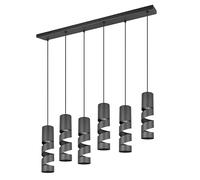 Trio Leuchten Colgante STREAM 364000632, Negro Mate Metal, excl. 6x GU10