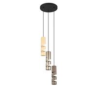 Trio Leuchten Colgante STREAM 364030317, Metal Negro Mate, Tono Café/Taupe/Beige, excepto 3x GU10