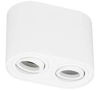 Trio Leuchten Cookie 612900231 - Lámpara de techo (metal, 2 bombillas GU10), color blanco mate