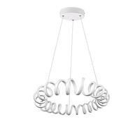 Trio Leuchten Curl 325110131 - Lámpara de techo LED (metal blanco mate, incluye 33 W, regulador de intensidad)