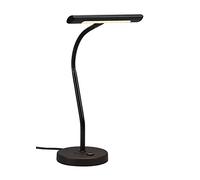 Trio Leuchten Curtis 579790132 - Lámpara LED de mesa (metal mate, incluye bombilla LED de 4 W, regulable, brazo flexible), color negro