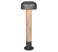Trio Leuchten Fraser 562560135 - Lámpara de sendero exterior (aluminio fundido, imitación de madera, 1 bombilla E27)