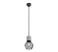 Trio Leuchten Jamiro 309200132 - Lámpara de techo colgante (metal negro mate, hormigón, incluye 1 bombilla E27)