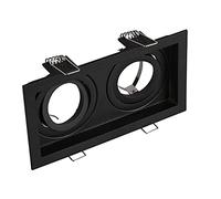 Trio Leuchten Kenai 651600232 - Lámpara empotrable (metal, 2 bombillas GU10), color negro mate
