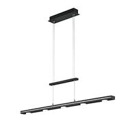 Trio Leuchten Lacal 379190732 - Lámpara de techo (metal, 7 bombillas LED de 3,5 W, 4 toques), color negro mate