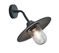 Trio Leuchten Lámpara de pared exterior Brenta 201760142, aluminio fundido a presión, antracita, cristal transparente, no incluye 1 bombilla E27