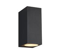 Trio Leuchten Lámpara de pared exterior Roya 204269242, aluminio fundido a presión, antracita, no incluye 2 bombillas GU10