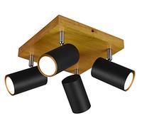 Trio Leuchten Lámpara de Pie de Metal, Negro, GU10