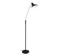 Trio Leuchten Lámpara de pie TRAVELLER 463400180, Negro mate Metal/Latón, excl. 1x E27