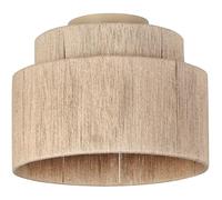 Trio Leuchten Lámpara de techo SMILLA 666800136, metal beige, pantalla de yute natural, exc. 1x E27