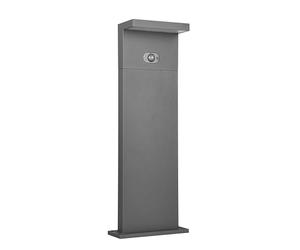 Trio Leuchten Luz de entrada para exteriores LED BLYDE 553569142, aluminio fundido a presión antracita, LED de 5 vatios, funcionamiento híbrido solar/red