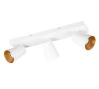 Trio Leuchten Mancha de pared SHARP 817100331, blanco metal mate, tapa dorada/blanca, excepto 3x GU10