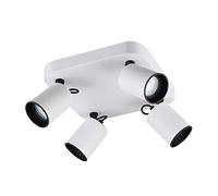 Trio Leuchten Pago 803590431 - Foco metálico (4 bombillas GU10), color blanco mate y negro