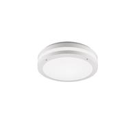 Trio Leuchten Piave 676960131 - Lámpara de techo led para exterior (plástico, 12 W, incluye detector de movimiento), color blanco mate