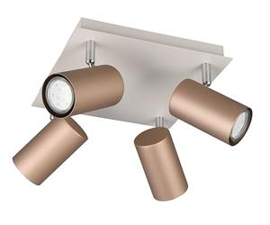 Trio Leuchten Plafón MARLEY 802430465, Metal Coffee/Warm Grey, excl. 4x GU10