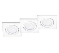 Trio Leuchten Rila 650210331 - Juego de 3 focos led empotrables (metal blanco mate, incluye 3 bombillas LED de 5 W)