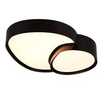 Trio Leuchten Rise 647510232 - Lámpara de techo (metal negro mate, pantalla de plástico blanco, incluye LED de 21 W, mando a distancia, regulable), color de luz ajustable