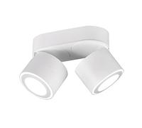Trio-Leuchten Lámpara LED de techo Taurus 652910231 – metal blanco mate, incluye 2x3,5W + 2x1,5W