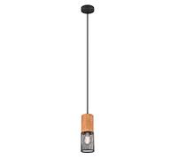 Trio-Leuchten Lámpara de techo Tosh 304300132 metal mate madera sin bombilla E27