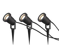 Trio Leuchten Ubangi 800260342 - Foco exterior (3 unidades, aluminio fundido a presión, color negro mate, no incluye 1 bombilla GU10), color antracita