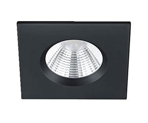Trio Leuchten Zagros 650610132 - Foco led empotrable (metal, incluye 1 bombilla LED de 5,5 W), color negro mate
