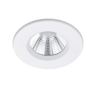 Trio-Leuchten Faro empotrable Zagros 650710131, blanco mate, Ø85 mm, incluye bombilla LED 5,5 W
