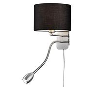 Trio Lighting 271170202 Aplique Pantalla de tela negra, 0