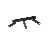 Trio Lighting Ambala LED ceiling spotlight, 3 luces, negro, metal, CCT, atenuable