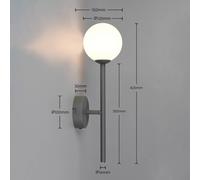 Trio Lighting Aplique de pared Firano, antracita, altura 42 cm, metal