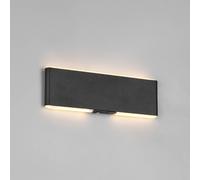 Trio Lighting Aplique de pared LED recargable Conchita, ancho 22 cm, negro, metal