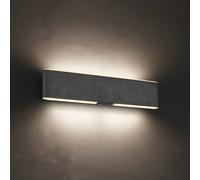 Trio Lighting Aplique de pared LED recargable Conchita, ancho 32 cm, negro, metal