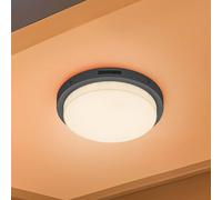 Trio Lighting Aplique LED para exterior Bermejo, redondo, sensor, CCT, antracita