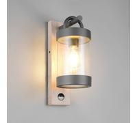 Trio Lighting Aplique para exterior Sambesi, aspecto madera, aluminio fundido a presión,