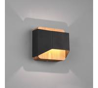 Trio Lighting Arino aplique de pared LED, negro, ancho 12,2 cm