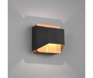 Trio Lighting Arino aplique de pared LED, negro, ancho 12,2 cm