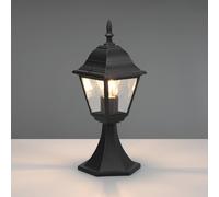 Trio Lighting Baliza Livenza, negra, altura 39 cm, aluminio, IP44