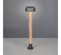 Trio Lighting Bolardo luminoso FRASER, aspecto de madera, altura 85 cm, metal, IP54