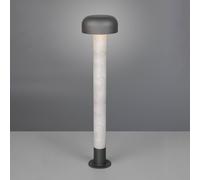 Trio Lighting Bolardo luminoso Fraser, gris/aspecto hormigón, aluminio, IP54, altura 84,5 cm